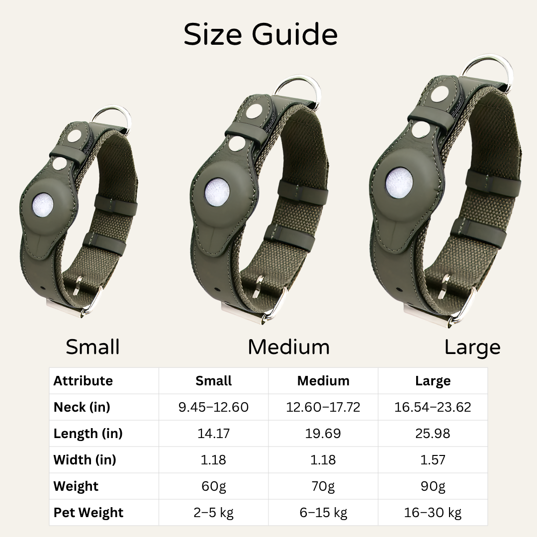 Tracker Lux Eco Leather AirTag Collar