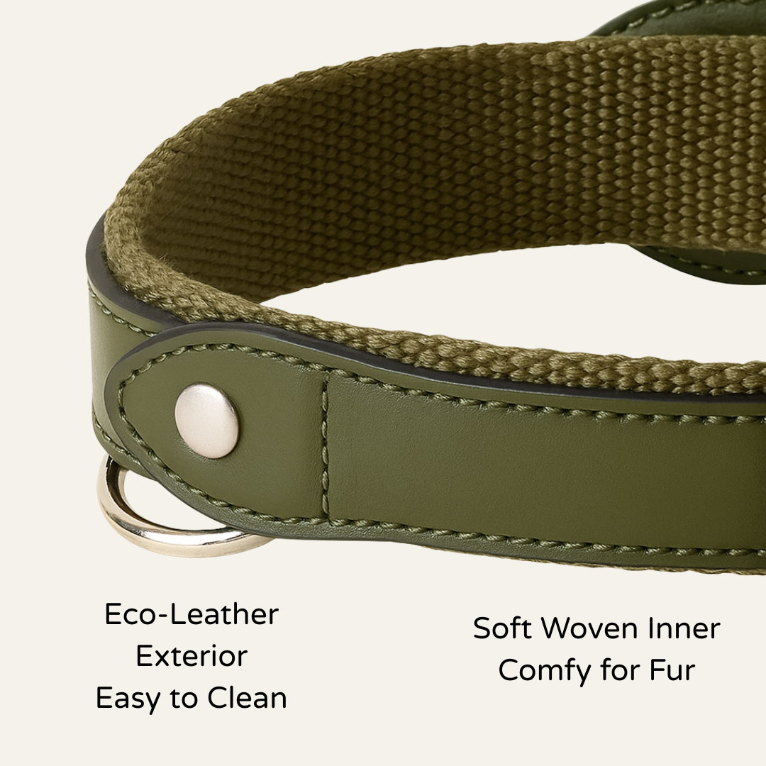 Tracker Lux Eco Leather AirTag Collar