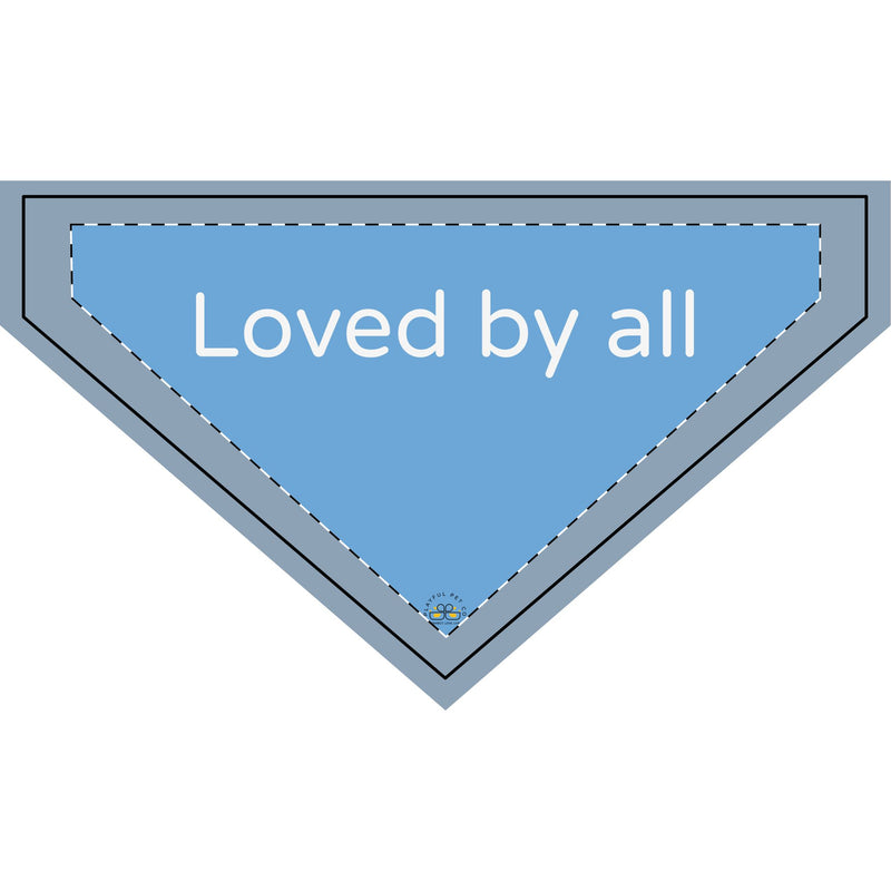 Playful Clip-on Pet Bandana "Love by all"