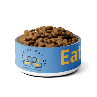 Playful Pet Bowl - "Eat. Play. Poop." (32oz)