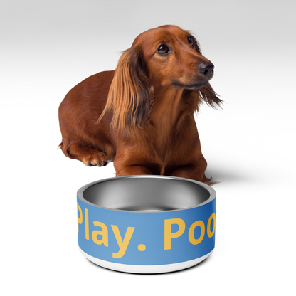 Playful Pet Bowl - "Eat. Play. Poop." (32oz)